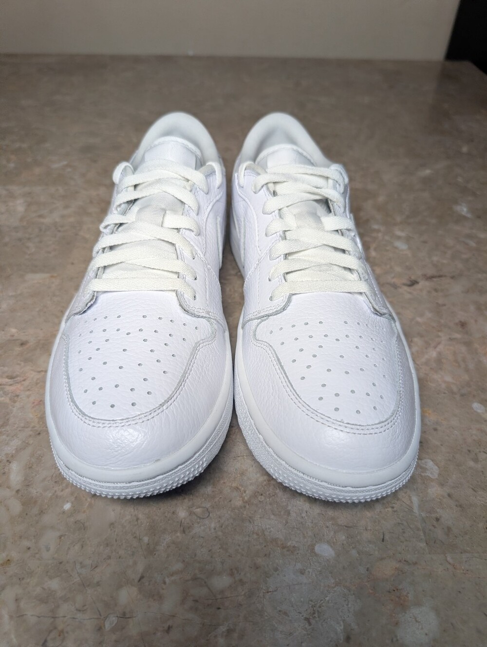 Nike Air Jordan 1 Low GS (2022) Golf Triple White #DD9315-101 Men's Size 10 - Picture 3 of 12